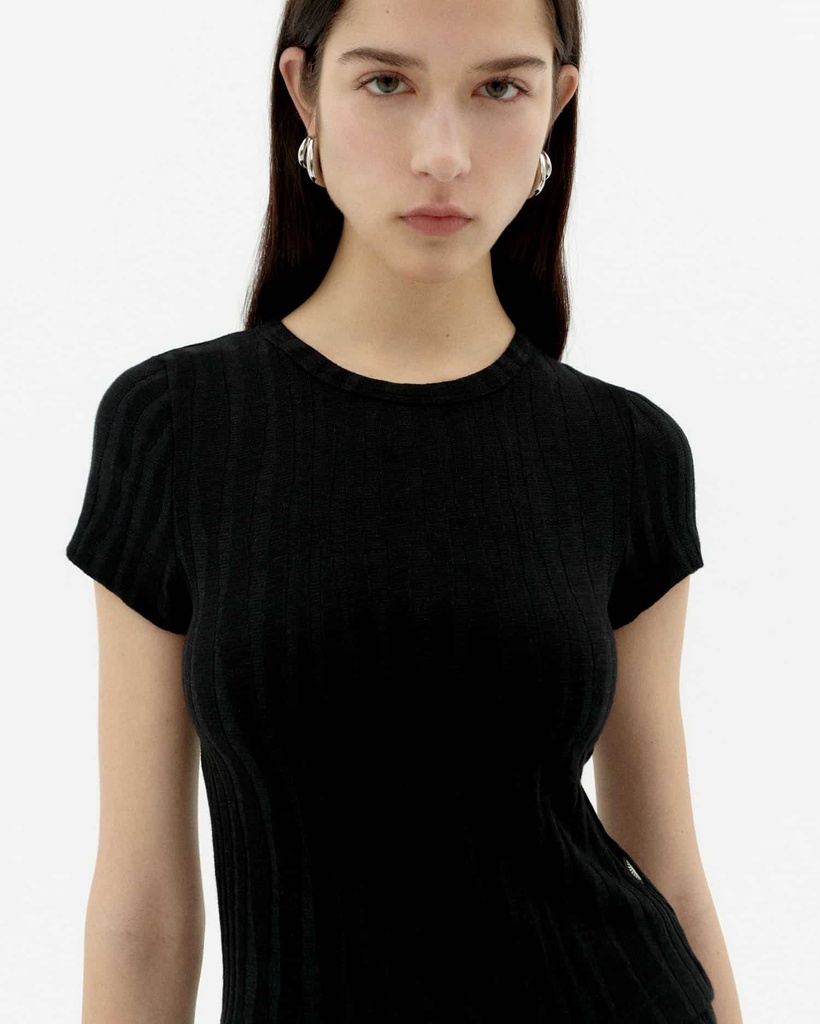 THINKING MU | Top Black rue - Black 