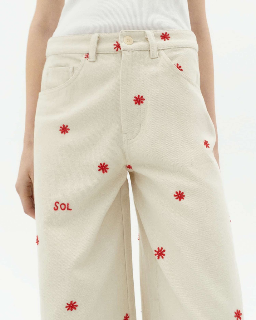 THINKING MU | Pantalon Sol Chain Hedda - Ecru 