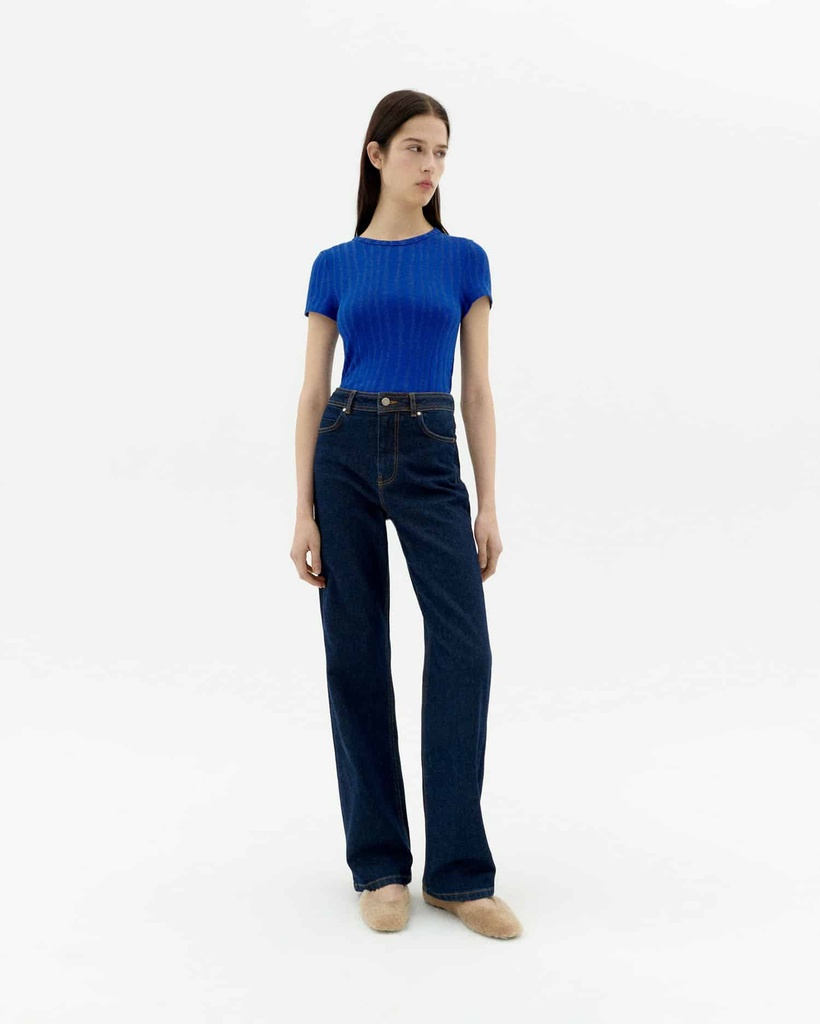 THINKING MU | INDIGO RUE TOP - FEMME -BLUE