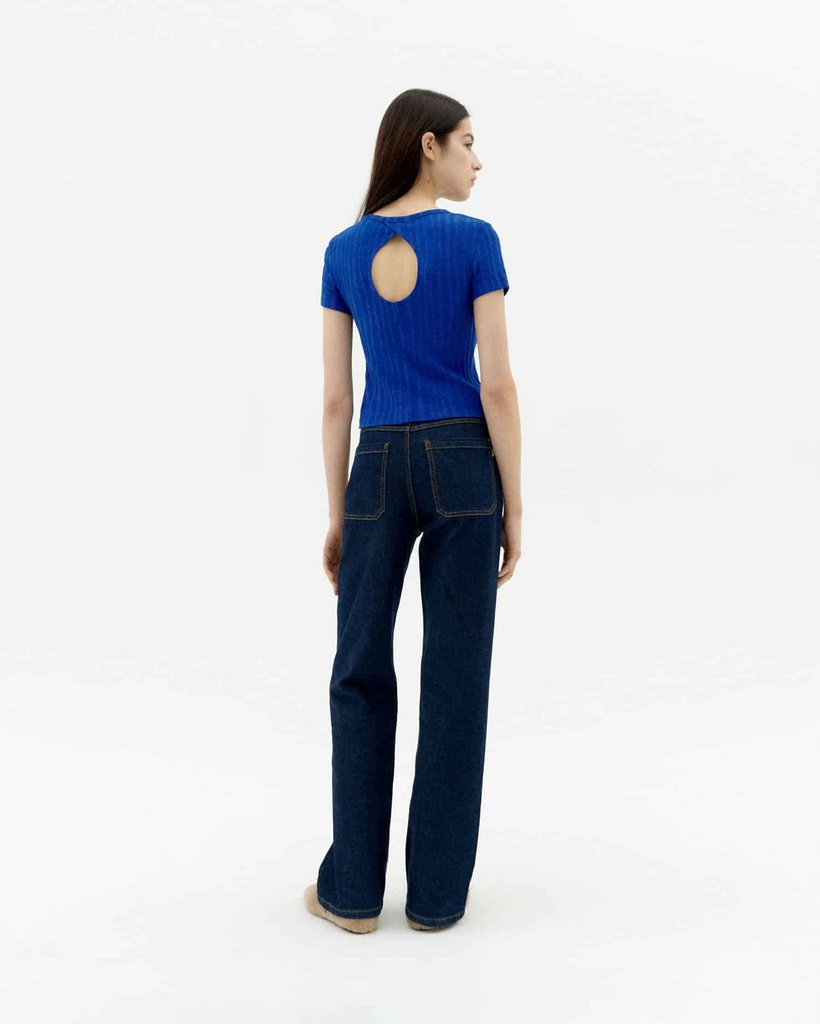 THINKING MU | INDIGO RUE TOP - FEMME -BLUE