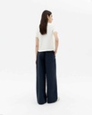 THINKING MU | BLURRY FLOWER IDA TEE - FEMME -WHITE