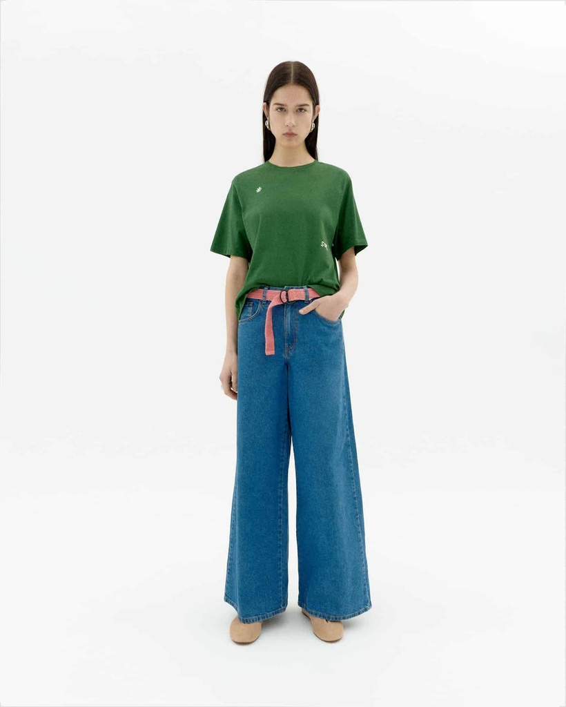 THINKING MU | SOLSOL DILL LUCIA TEE - FEMME -GREEN