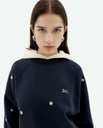 THINKING MU | SOLSOL NAVY BONNIE SWEATSHIRT - FEMME -BLUE