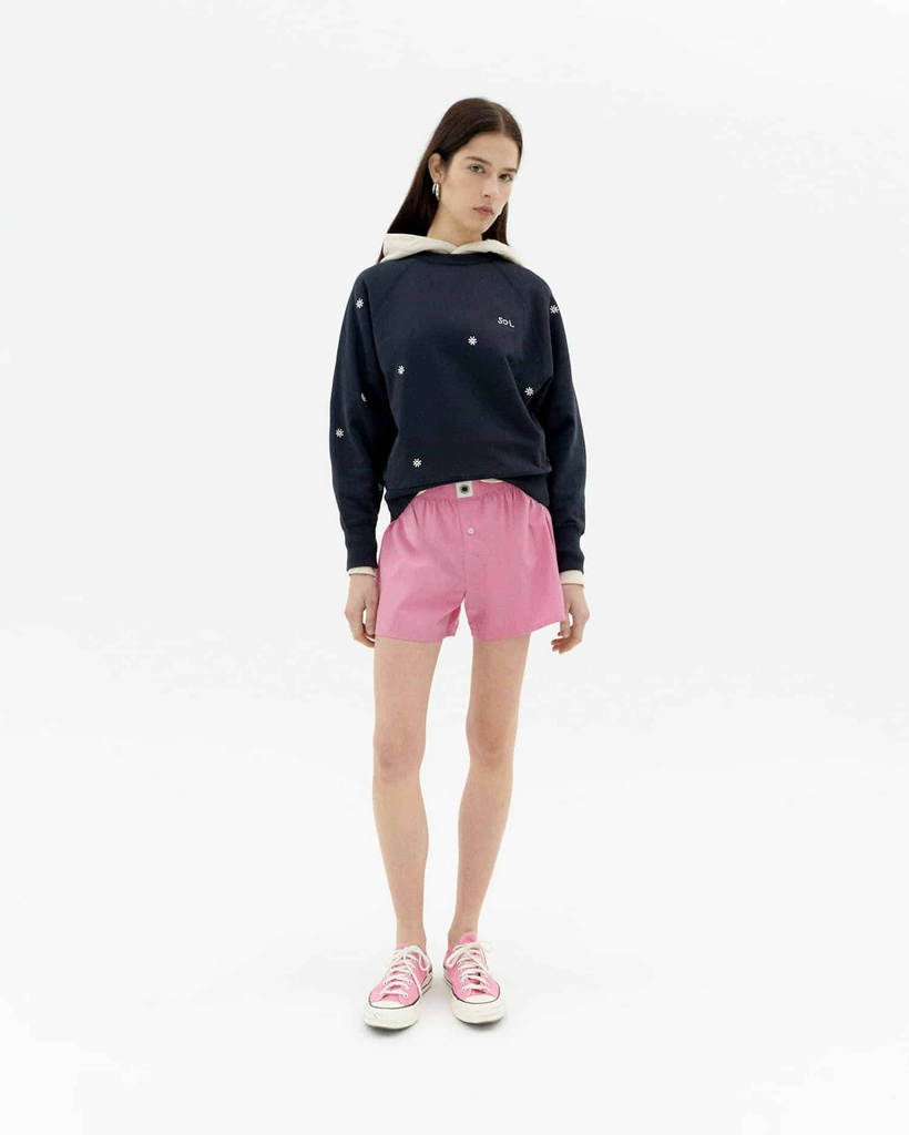 THINKING MU | SOLSOL NAVY BONNIE SWEATSHIRT - FEMME -BLUE