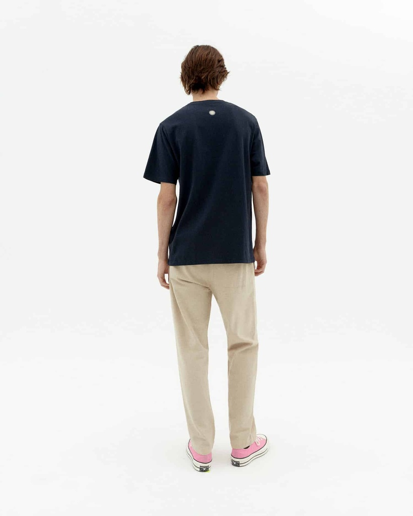 THINKING MU | CLASSIC SOL NAVY ZACH TEE - HOMME -BLUE