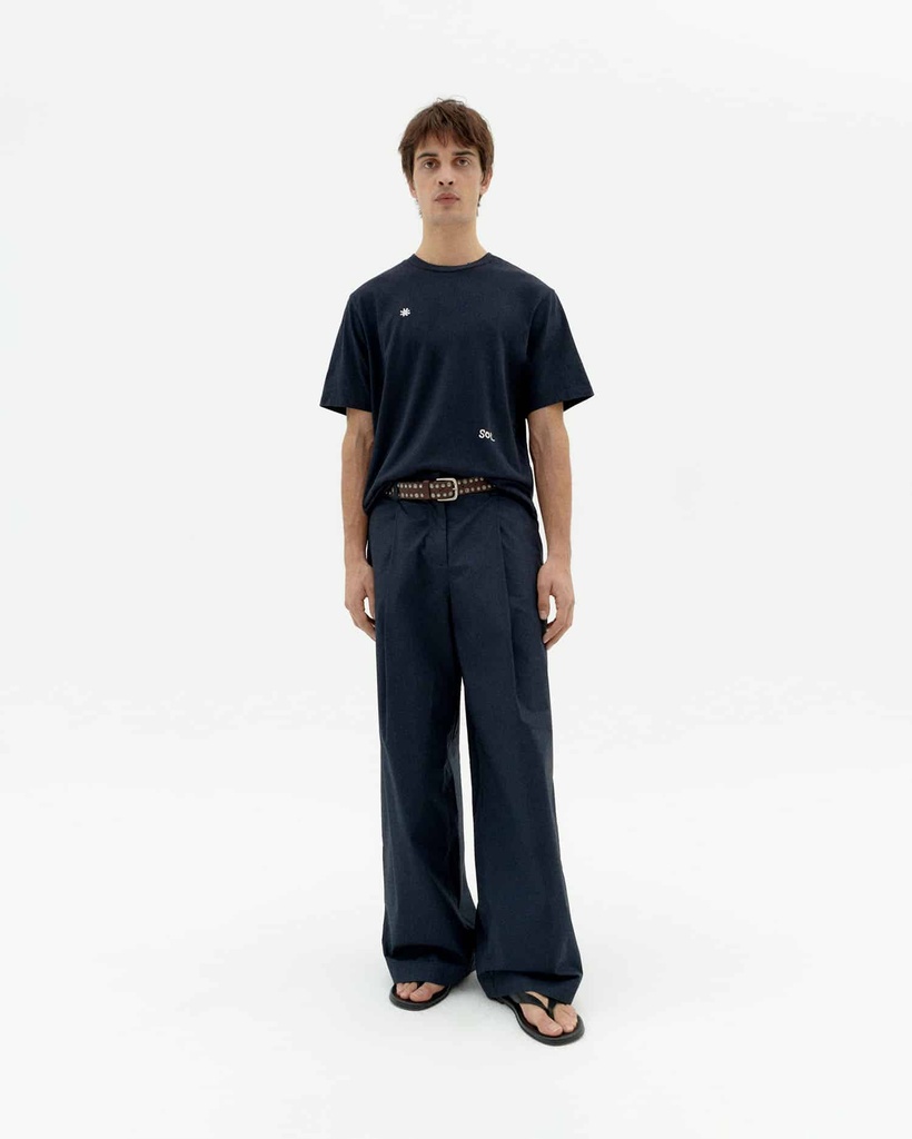 THINKING MU | T-shirt Navy Zach - Blue