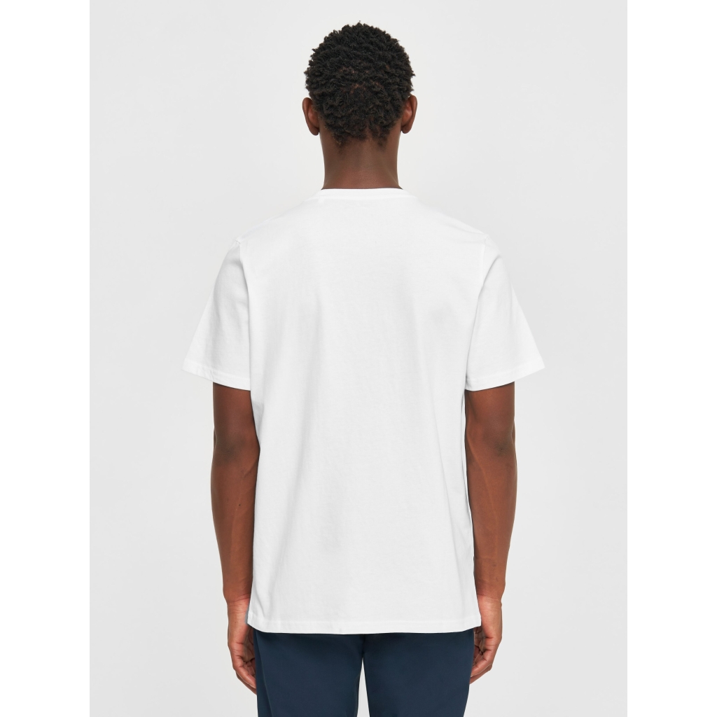 KNOWLEDGE | T-shirts - LOKE badge tee - Regenerative Organic Certified™ - GOTS/Vegan - Bright White