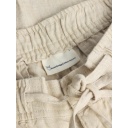 Knowledge Cotton Apparel | Short Fig Loos en lin - Light feather gray