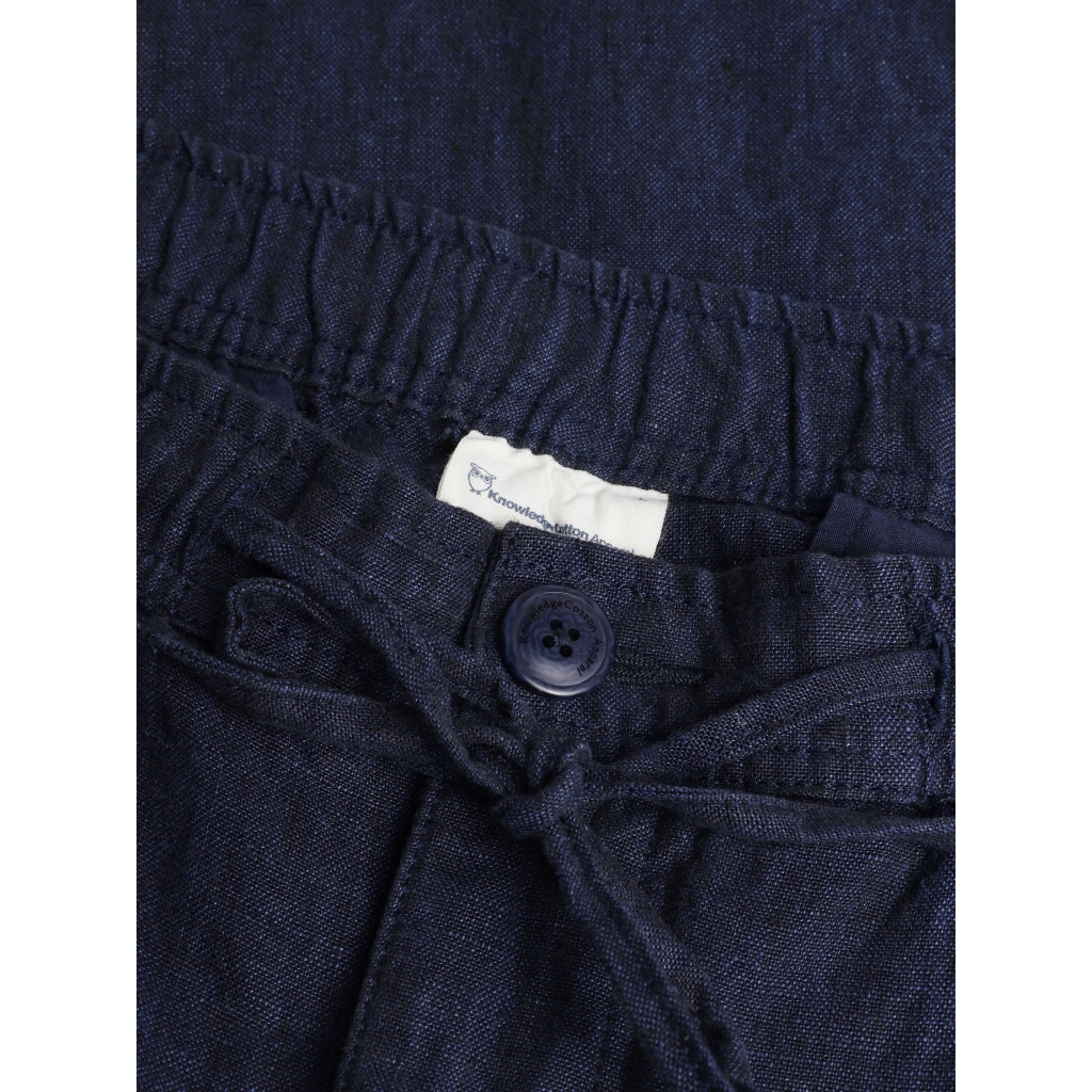 KNOWLEDGE | Pants - FIG loose linen pants - GOTS/Vegan - Yarndyed - Total Eclipse