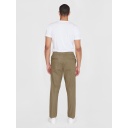 KNOWLEDGE | Pants - TIM tapered poplin elastic waist string pants - GOTS/Vegan - Burned Olive