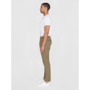 KNOWLEDGE | Pants - TIM tapered poplin elastic waist string pants - GOTS/Vegan - Burned Olive