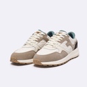 FAGUO | Basket Limwood Suede - Ecru et blanc