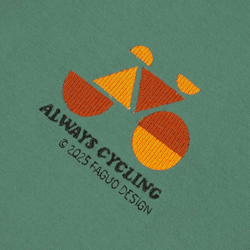 FAGUO | T-shirt Arcy en coton -  always cycling green