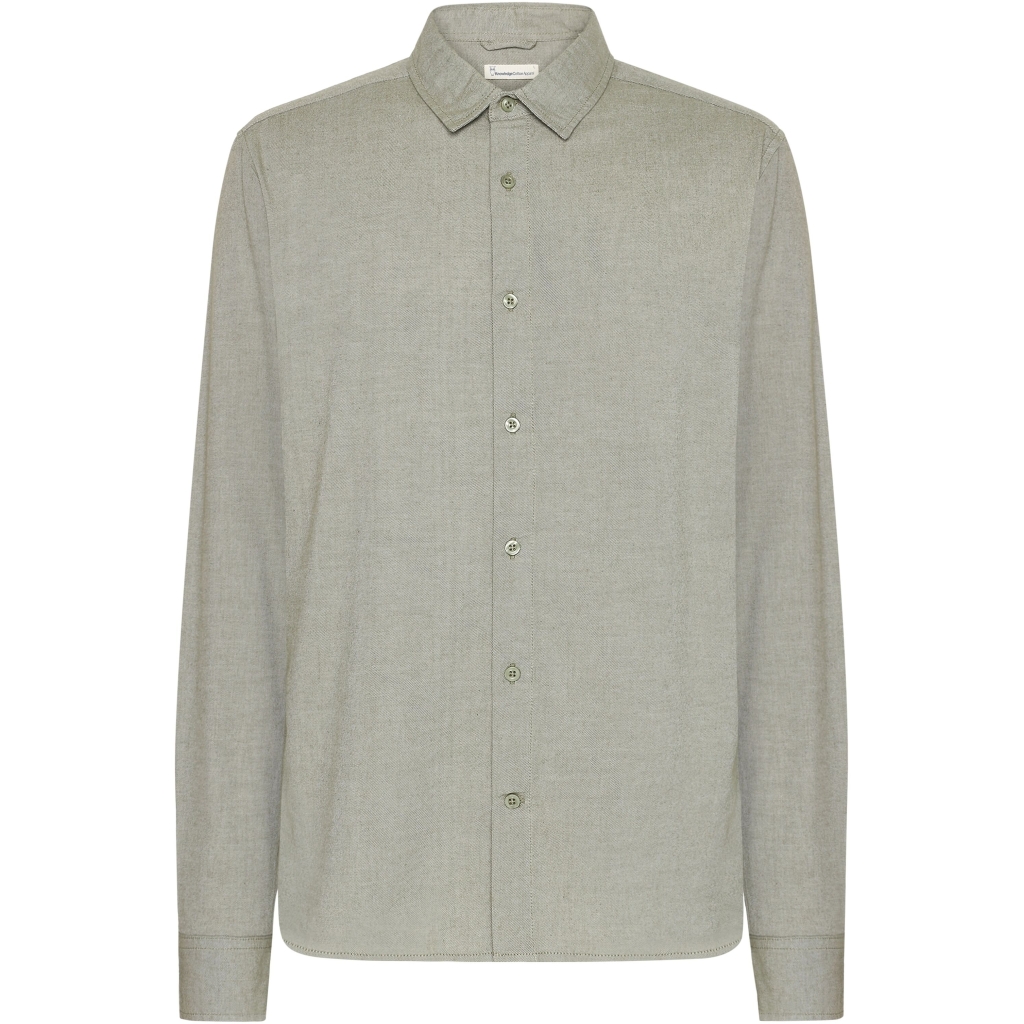 KNOWLEDGE | Chemise en coton biologique - Olive