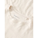 KNOWLEDGE | T-shirts Narrow striped slub - Creme Stripe