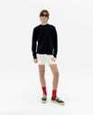 THINKING MU | Pull en maille Khem coeur - Noir