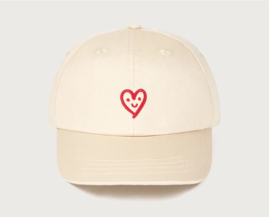 THINKING MU | Casquette Chris Coeur - ecru