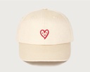THINKING MU | Casquette Chris Coeur - ecru
