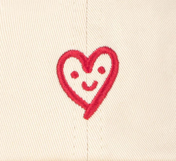 THINKING MU | Casquette Chris Coeur - ecru