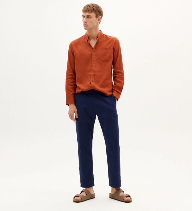 THINKING MU | Pantalon Travel Light - bleu nuit