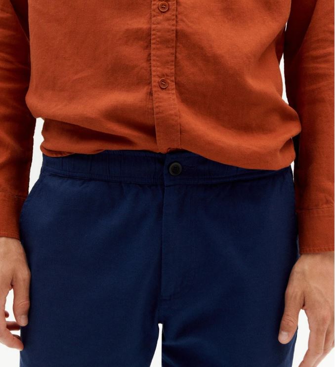 THINKING MU | Pantalon Travel Light - bleu nuit