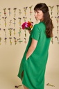 GRAINE | Robe en coton biologique Bouleversement - Vert gazon