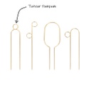 Botanopia | Mini tuteur metal inoxidable – Pompom – Doré