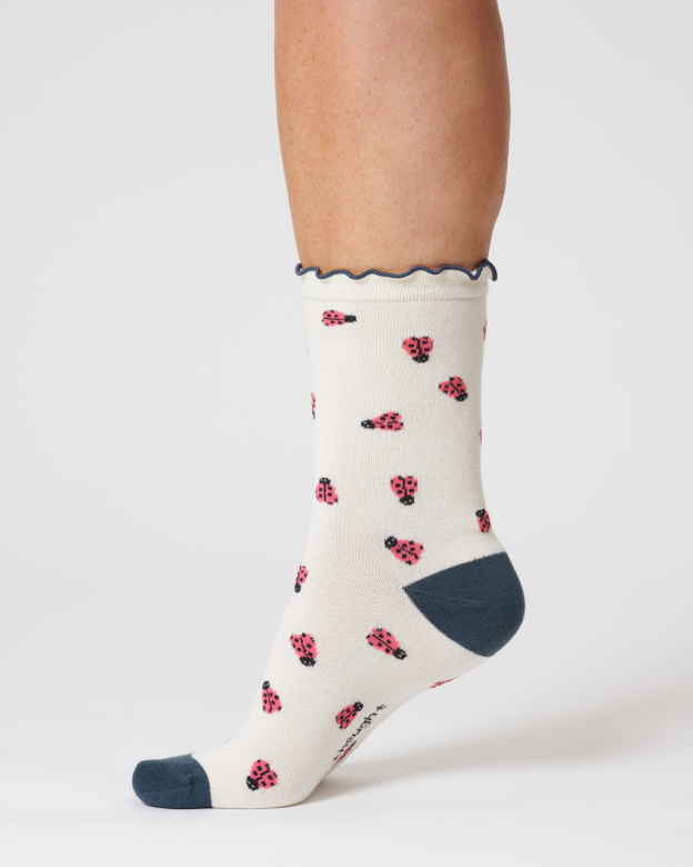 THOUGHT | Chaussettes femme Insect  - Stone white