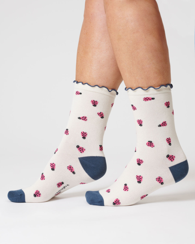 THOUGHT | Chaussettes femme Insect  - Stone white