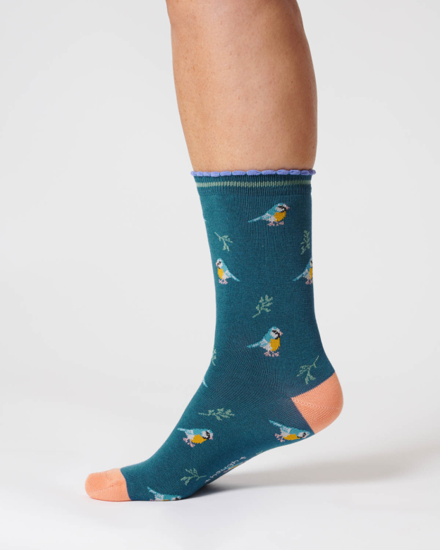 THOUGHT | Chaussettes femme Bird - Lake blue