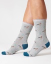 THOUGHT | Chaussettes femme Bird - Grey marl