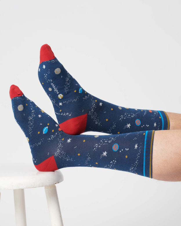 THOUGHT | Chaussettes homme Galaxy - Mineral blue