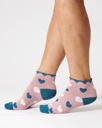 THOUGHT | Chaussettes femme mi-hautes Heart - Petal pink