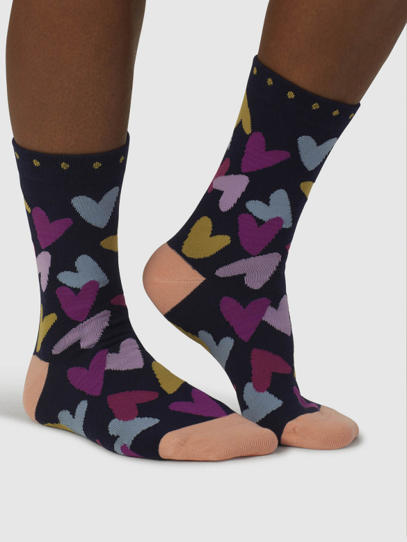 THOUGHT | Coffret chaussettes femme Heart - Pink/Navy/Grey Marl/Light Blue