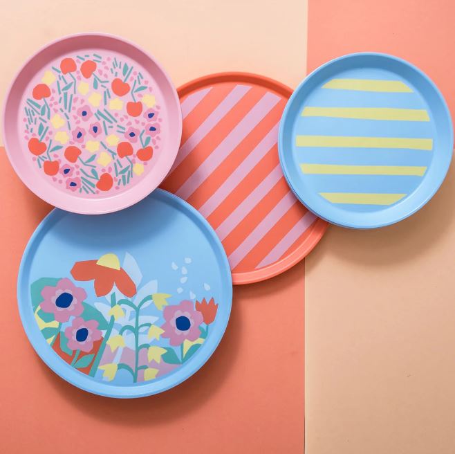 Koziol | Petite Assiette 255mm - Stripes strong coral