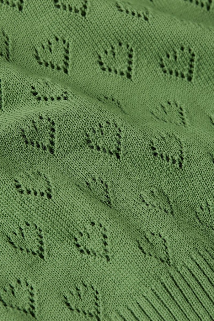 KING LOUIE | Gilet ajouré motif cœur - Jade green
