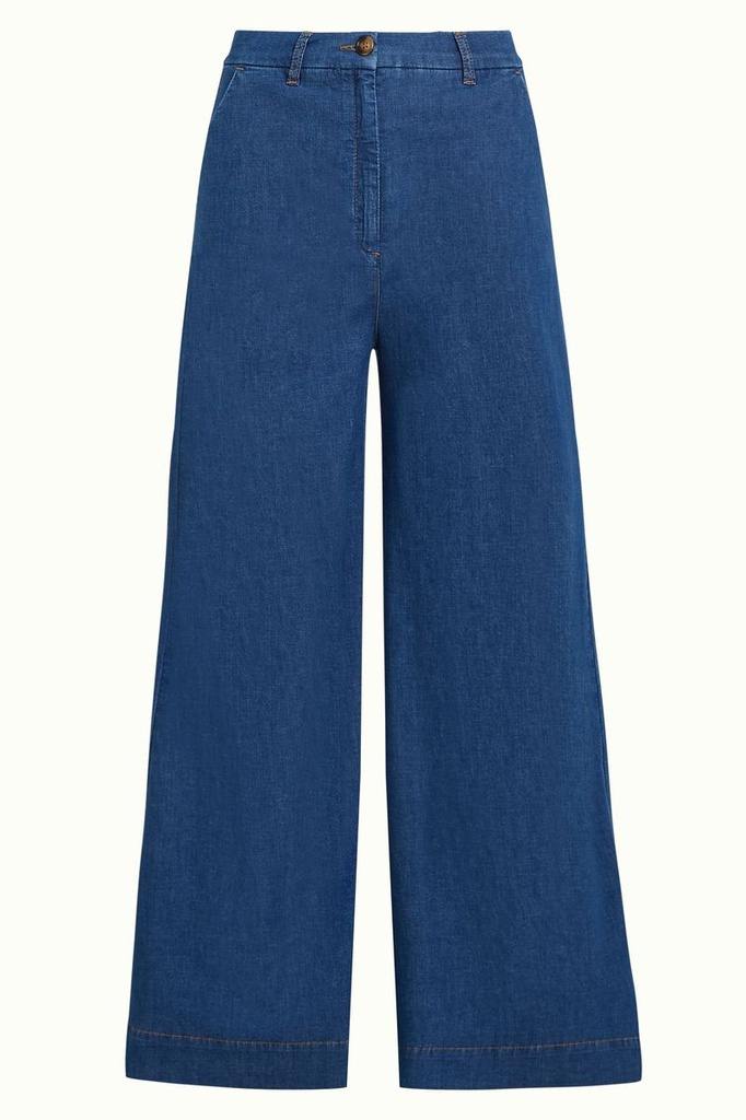 KING LOUIE | Pantalon Peppa Chambray Denim Blue