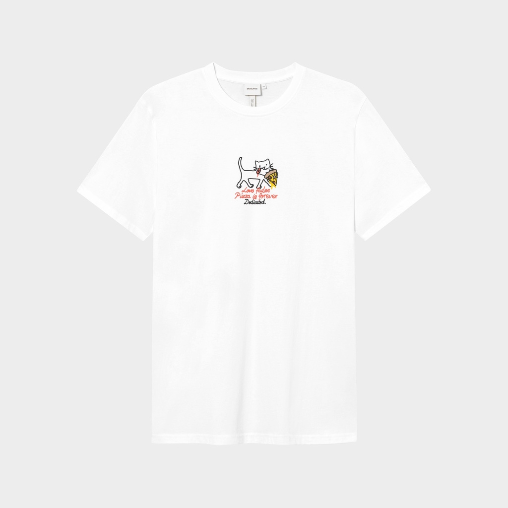 DEDICATED | T-shirt Stockholm Pizza Love - White