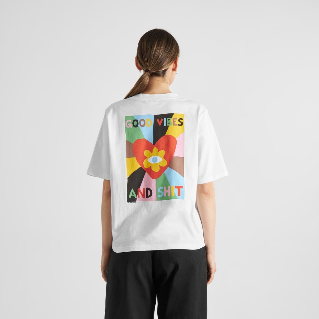 DEDICATED | T-shirt Vadstena Good Vibes - White