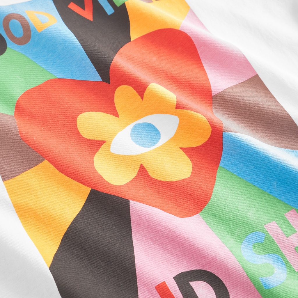 DEDICATED | T-shirt Vadstena Good Vibes - White