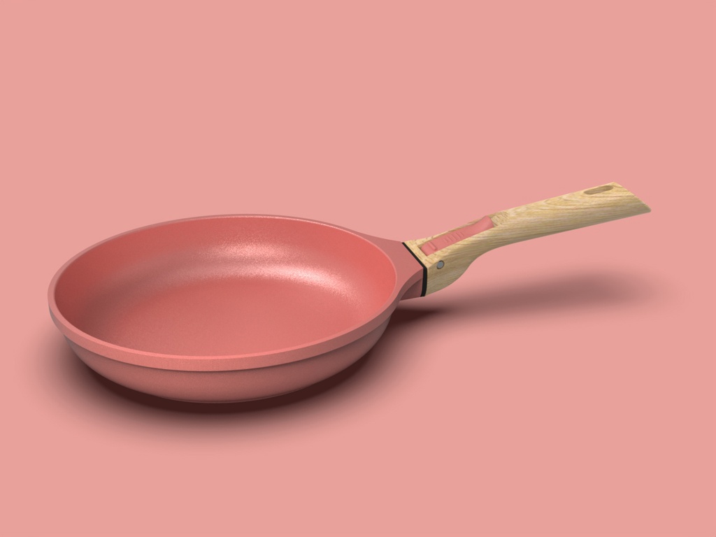 Cookut | Poêle poignée Amovible 24cm - Guimauve (Poignée non incluse)