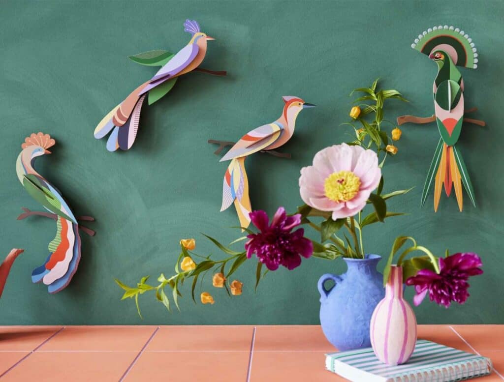 Studio Roof | Oiseau de paradis décoratif en carton recyclé - Meti