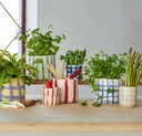 Aveva Design | Cache pot en laine bouillie - Thick Stripes - Red