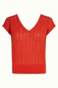 KING LOUIE | Top Onde Double col V - Spicy Orange