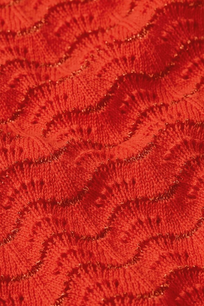 KING LOUIE | Top Onde Double col V - Spicy Orange