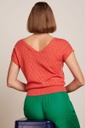 KING LOUIE | Top Double V Mateo Knit - Tweed Orange