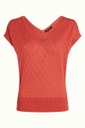 KING LOUIE | Top Double V Mateo Knit - Tweed Orange