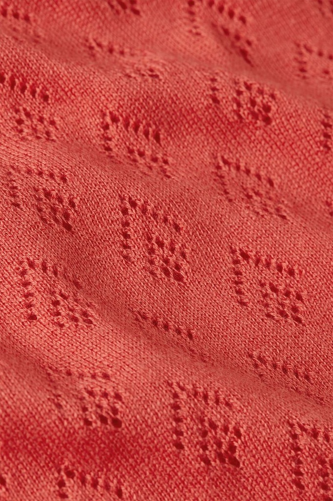 KING LOUIE | Top Double V Mateo Knit - Tweed Orange