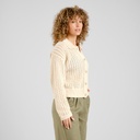 DEDICATED | Cardigan Knitted Rosendal Crochet - Vanilla White