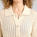 DEDICATED | Cardigan Knitted Rosendal Crochet - Vanilla White